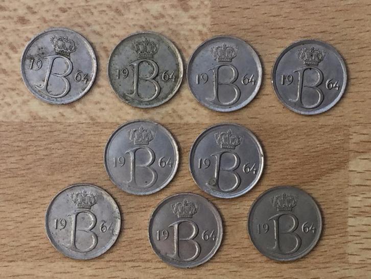 set/59 stuks 25 Cent, Boudewijn 1, Postzegels en Munten, Munten | België, Setje, Overig, Ophalen of Verzenden