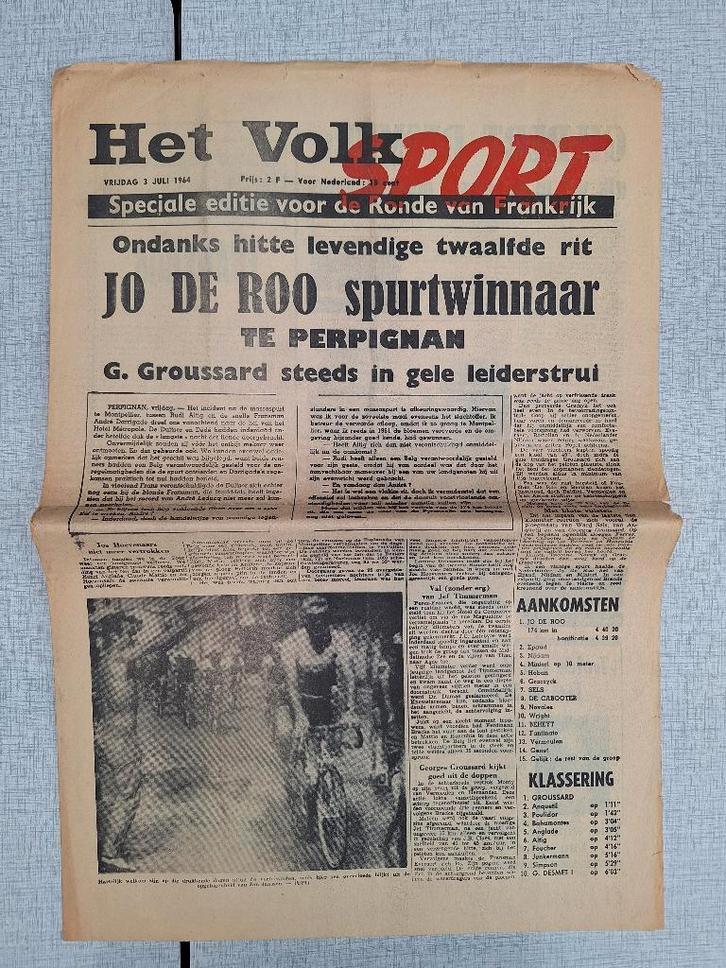 Sleen Buth Tour - Het Volk Sport 3/7/1964, Verzamelen, Stripfiguren, Gebruikt, Overige typen, Overige figuren, Ophalen of Verzenden