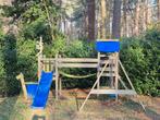 Houten speeltuin met glijbaan, wiebelbrug en 2 schommels, Kinderen en Baby's, Speelgoed | Buiten | Speeltoestellen, Ophalen