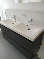 Badkamer dubbele lavabo met meubel te koop, Ophalen, 100 tot 150 cm, Zo goed als nieuw, Minder dan 100 cm