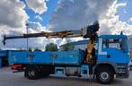 MAN TGA 19.360 open laadbak +- 5m kraan Effer, Auto's, MAN, Bedrijf, Te koop, Euro 3