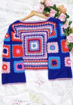 Handgemaakte trui met bloemen uit de jaren 70, Ophalen of Verzenden, Nieuw