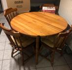 Ronde  eettafel en 4 stoelen, Huis en Inrichting, Complete eetkamers, Ophalen, Gebruikt