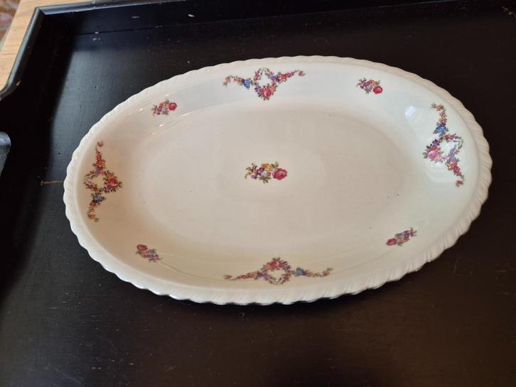 Serveerschaal Schirding Qualitäts Porzellan wit met bloemen, Antiek en Kunst, Curiosa en Brocante, Ophalen of Verzenden