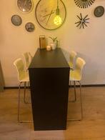 TAFEL + STOELEN, Huis en Inrichting, Barren, Ophalen, Zo goed als nieuw, Inclusief barstoelen