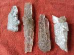 4 gipskristallen - Engeland, Ophalen of Verzenden, Mineraal