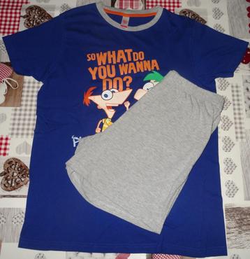 170/176 15/16 ans Pyjama short Phineas & Ferb beschikbaar voor biedingen