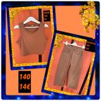 Set crop top + broek meisje 140, Kinderen en Baby's, Ophalen of Verzenden, Zo goed als nieuw, Meisje, Broek