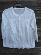 Witte Katoenen Bloes Met 3/4e Mouwen T 40/42, Kleding | Dames, Blouses en Tunieken, Ophalen of Verzenden, Gedragen, Maat 38/40 (M)