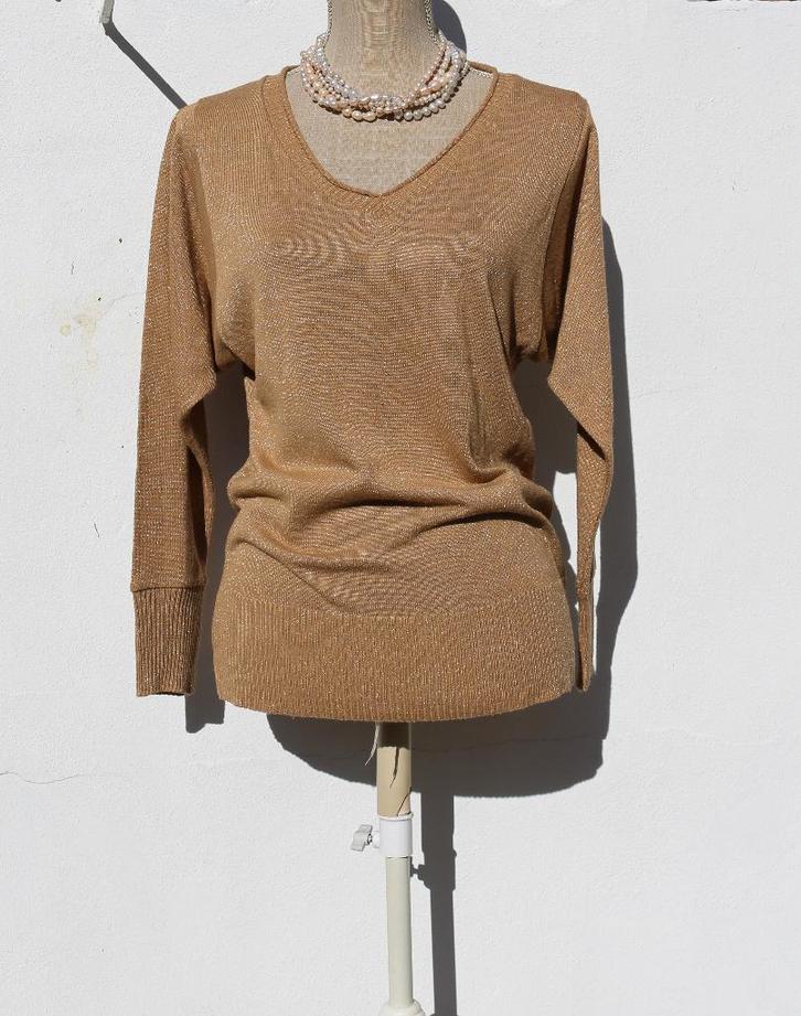 Naf Naf gouden trui maat XS/S/M, Kleding | Dames, Truien en Vesten, Zo goed als nieuw, Maat 36 (S), Ophalen of Verzenden