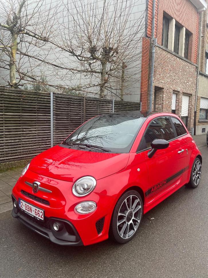 Rode Abarth Turismo 595 bj 2021, Auto's, Abarth, Particulier, ABS, Airbags, Airconditioning, Apple Carplay, Bluetooth, Boordcomputer