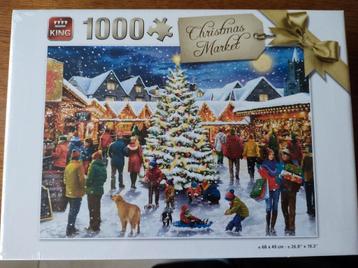Kerstpuzzel 1000 stukjes, nieuw, Enlèvement ou Envoi, 500 à 1500 pièces, Neuf, Puzzle