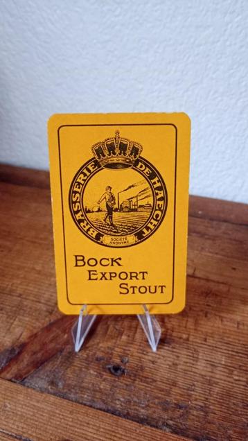 Brasserie bière carte à jouer Export, Bock Stout haecht
