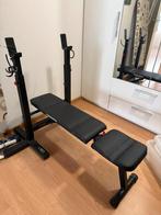 BENCH PRESS + GEWICHTEN, Sport en Fitness, Fitnessmaterialen, Ophalen, Zo goed als nieuw, Benen, Fitnessbank