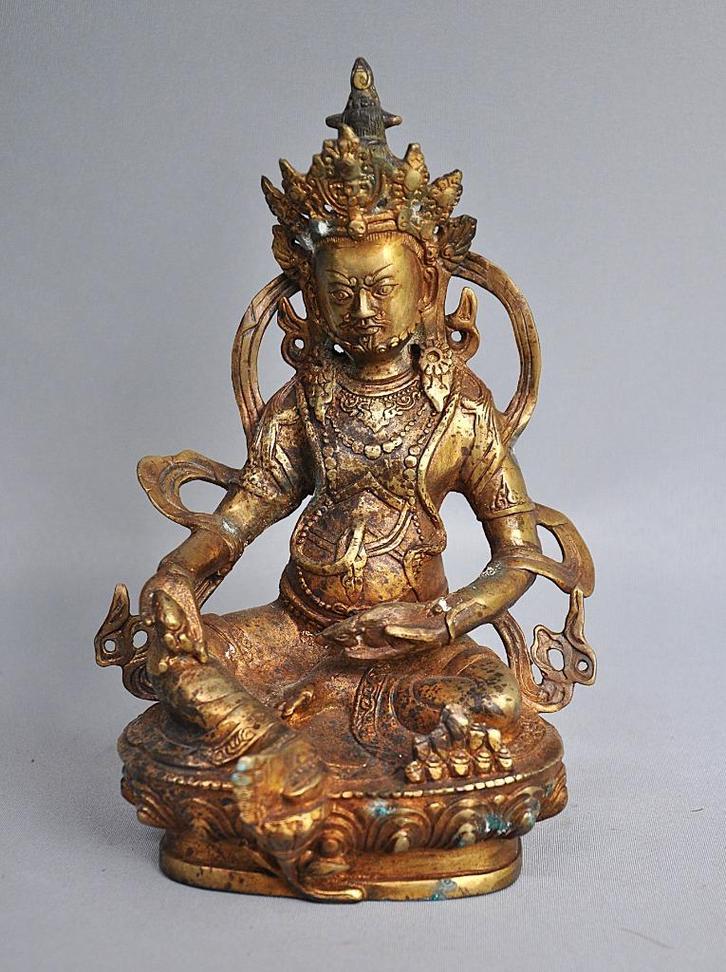 Vuurvergulde Boeddha- Nepal- Symbool van rust en verlichting, Antiek en Kunst, Kunst | Niet-Westerse kunst, Ophalen of Verzenden