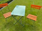Vintage tafeltje en 2 stoelen., Ophalen of Verzenden