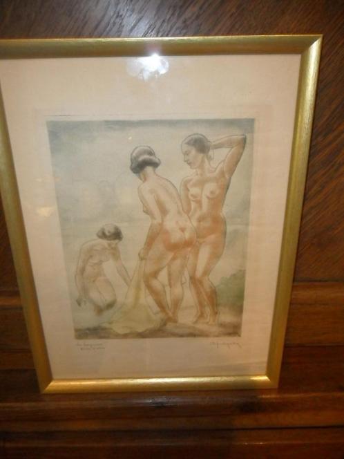 Belle eau forte d'Alfred Martin (Liège 1888-1950), Antiek en Kunst, Kunst | Etsen en Gravures, Ophalen of Verzenden