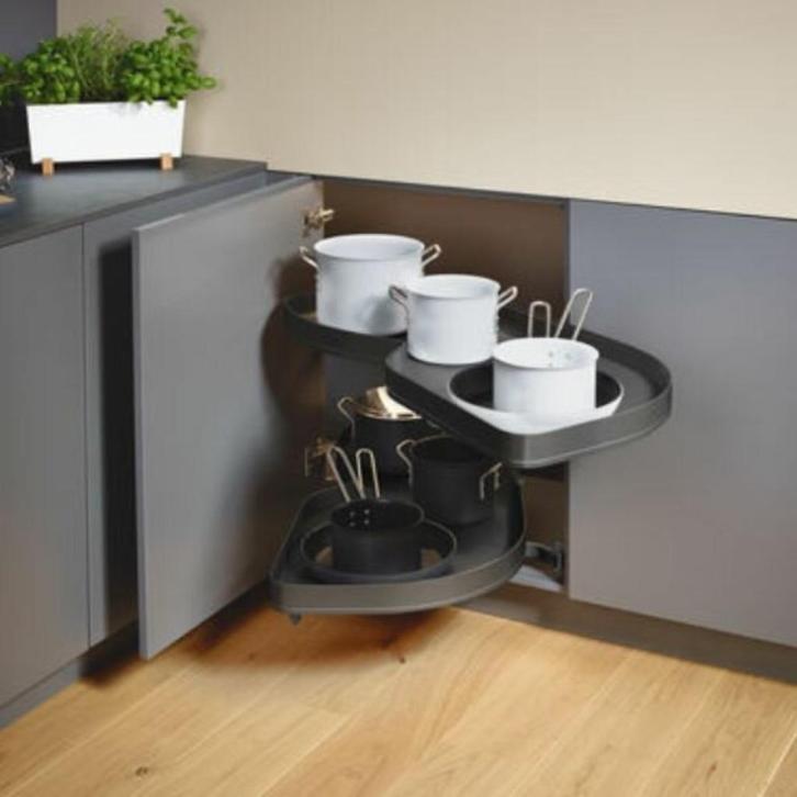 Le Mans 2 Kessebohmer hoekkastoplossing NIEUW, Huis en Inrichting, Keuken | Complete keukens, Nieuw, Hoekkeuken, Grijs, Ophalen