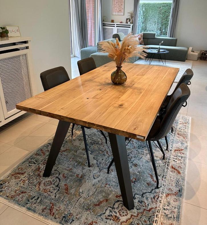 Tafel + 4 stoelen Xooon 190 - 100, Huis en Inrichting, Tafels | Eettafels, Gebruikt, 150 tot 200 cm, 150 tot 200 cm, Vijf personen of meer