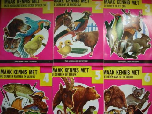 Maak kennis met dieren 1/2/3/4/5/6 1966 LOT van 6, Livres, Livres pour enfants | Jeunesse | Moins de 10 ans, Utilisé, Non-fiction