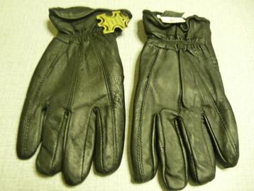 Paire de gants, cuir noir, avec doublure chaude - Taille M/L, Neuf, Taille 38/40 (M), Gants, Enlèvement ou Envoi