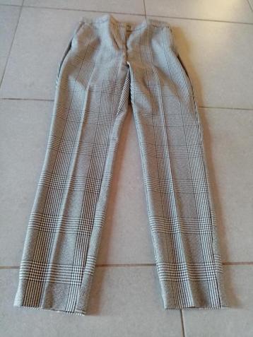 Zara : nieuw grijs wit ruiten tailored-fit lange broek , S beschikbaar voor biedingen