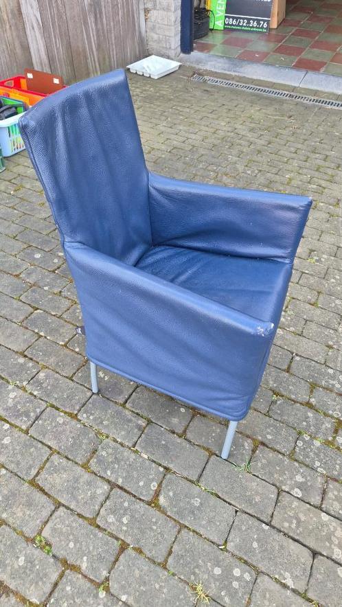 zetel, Huis en Inrichting, Zetels | Zetels, Gebruikt, Eenpersoons, Leer, Metaal, Ophalen