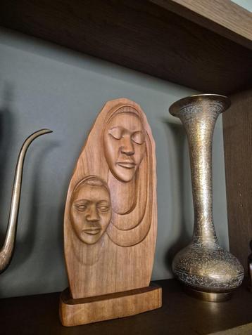 Sculpture bois congolaise vintage« Passi Auguste 1967 RDC » beschikbaar voor biedingen