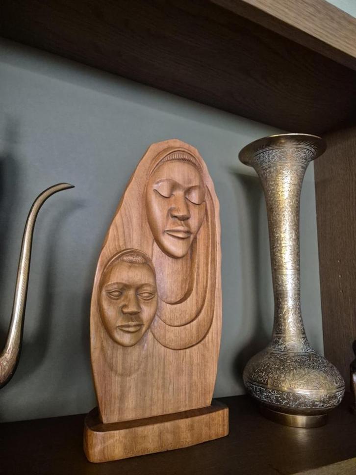 Sculpture bois congolaise vintage« Passi Auguste 1967 RDC », Antiek en Kunst, Antiek | Porselein, Ophalen