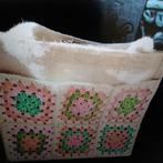 Mooie kleine jute zak. Handmade gehaakt., Handtassen en Accessoires, Tassen | Damestassen, Verzenden, Zo goed als nieuw, Handtas