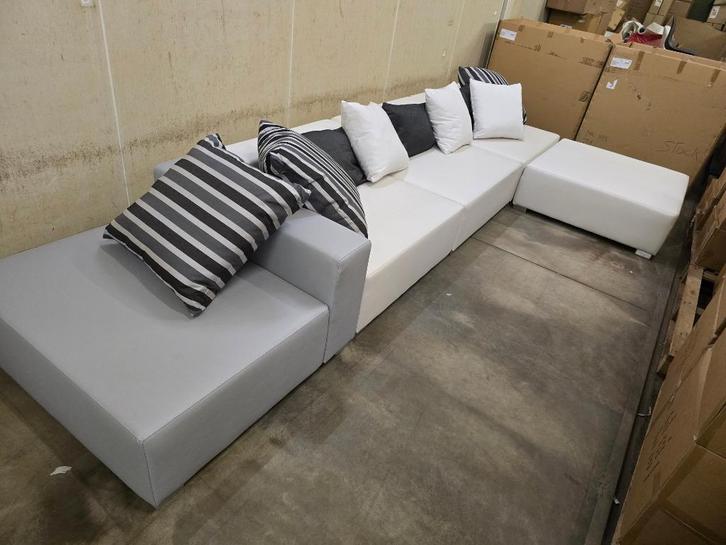 Design Tuin Lounge Silvertex Cubik 440cm (5 modules), Tuin en Terras, Tuinsets en Loungesets, Zo goed als nieuw, Loungeset, Textileen