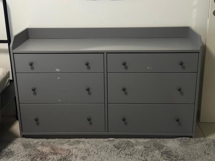 IKEA HAUGA ladekast 6 lades – stevig, DIY project, Huis en Inrichting, Kasten | Ladekasten, Gebruikt, Minder dan 100 cm, 100 tot 150 cm