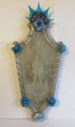 antieke Venetiaanse spiegel Murano met figuur, Verzenden
