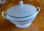 Soupière en porcelaine de Limoges (service Diva vert), Antiek en Kunst, Ophalen of Verzenden