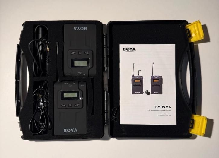 Boya BY-WM6 UHF Draadloos Lavalier Microfoon Systeem, Musique & Instruments, Microphones, Neuf, Autres types, Sans fil, Enlèvement ou Envoi
