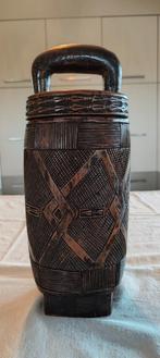 Afrikaanse houten container/pot met deksel, Antiek en Kunst, Ophalen