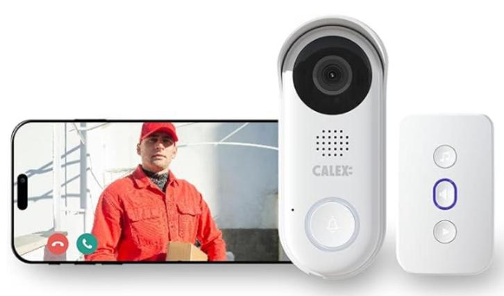 Deurbel met 2K videocamera, detectie + intercom, Huis en Inrichting, Deurbellen, Nieuw, Bedraad, Bewegingsdetectiesensor, Compatibel met smartphone