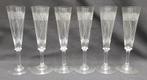 Verres à Champagne Art Nouveau (6)., Antiquités & Art, Antiquités | Verre & Cristal, Enlèvement ou Envoi