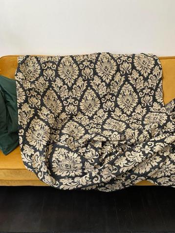 gordijnen barok stijl zwart met 'beige' dessin beschikbaar voor biedingen
