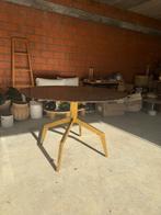 Marmeren eettafel, Huis en Inrichting, Tafels | Eettafels, Ophalen, Rond, Zo goed als nieuw, Vier personen