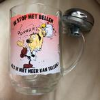 Glas met bel, Ik stop met bellen als ik niet meer kan tellen, Verzamelen, Ophalen of Verzenden, Nieuw, Glas of Glazen