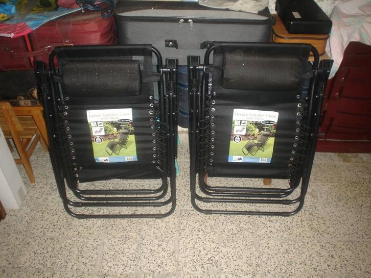 tuinstoel 2 stuks nieuw, Tuin en Terras, Tuinstoelen, Nieuw, Overige materialen, Inklapbaar, Verstelbaar, Ophalen