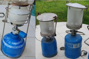 Lampes à gaz camping - parfait état beschikbaar voor biedingen