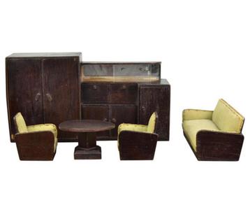Art Deco Poppenhuis Meubeltjes - Salon - 1950s beschikbaar voor biedingen