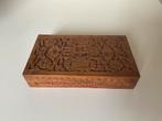 Handgesneden Sheesham houten sieradendoosje, Antiek en Kunst, Ophalen of Verzenden