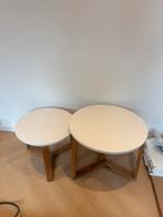 Table basse bois et blanc, Maison & Meubles, Enlèvement, Comme neuf, Bois