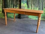 Volhouten grenen keukentafel met lade, Ophalen, Gebruikt, 50 tot 100 cm, Vijf personen of meer