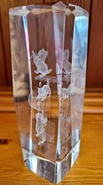 Crystal Glass Cube Model Gift 3D Laser Engraving, Antiquités & Art, Antiquités | Verre & Cristal, Enlèvement ou Envoi