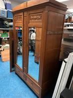 Antieke Art Deco Kledingkast – Massief Eiken, Antiek en Kunst, Ophalen of Verzenden