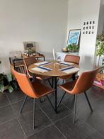 Ronde eettafel met 4 stoelen (kan ook apart), Huis en Inrichting, Tafels | Eettafels, Ophalen, 50 tot 100 cm, 100 tot 150 cm, Zo goed als nieuw